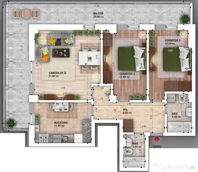 Apartament cu 3 camere decomandat în Nicolae Grigorescu