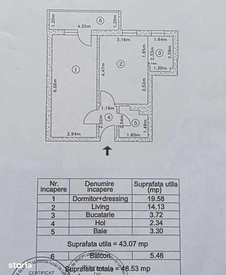 Apartament cu 2 camere semidecomandat în Cotroceni