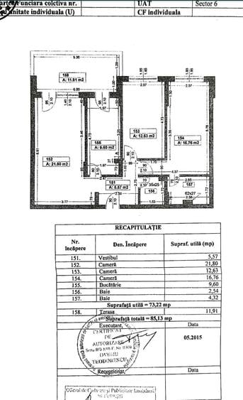 Apartament cu 3 camere decomandat în Drumul Taberei