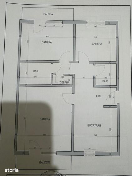 Apartament cu 3 camere decomandat, mobilat în Bucovina