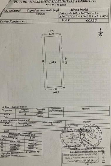 Teren agricol extravilan de 2000 mp, în Corbu