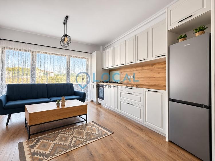 Apartament cu 2 camere semidecomandat, mobilat în Baciu