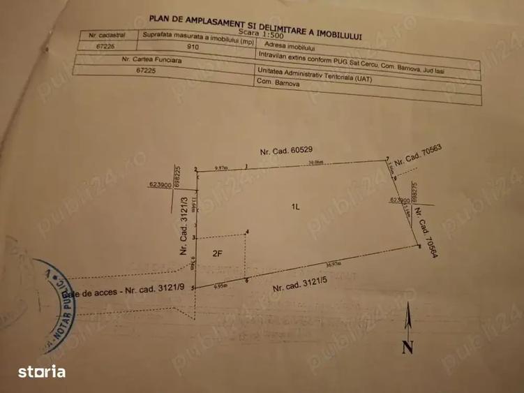 Teren de 910 mp, în Central