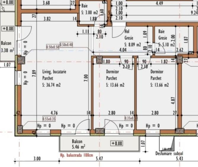 Apartament cu 4 camere în Central