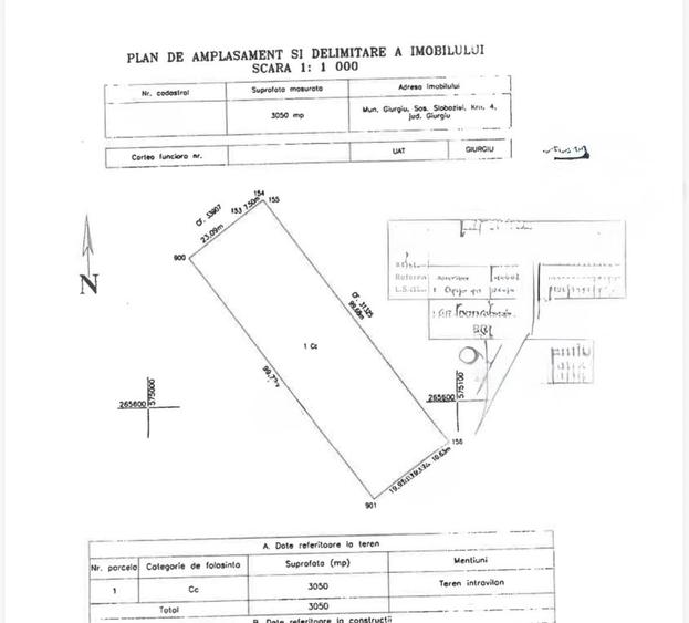 Teren Construcții intravilan de 3050 mp, în Vest