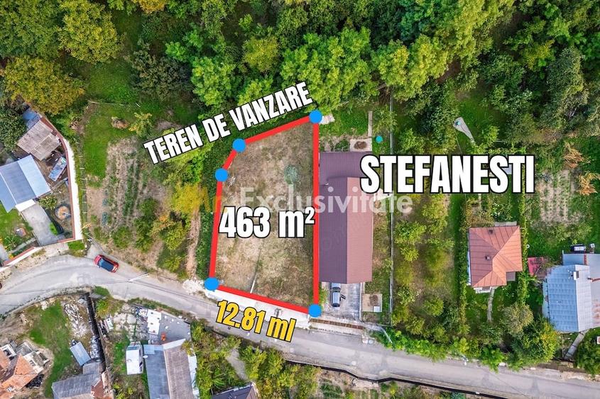 Teren de 463 mp, în Golești (Ștefănești)