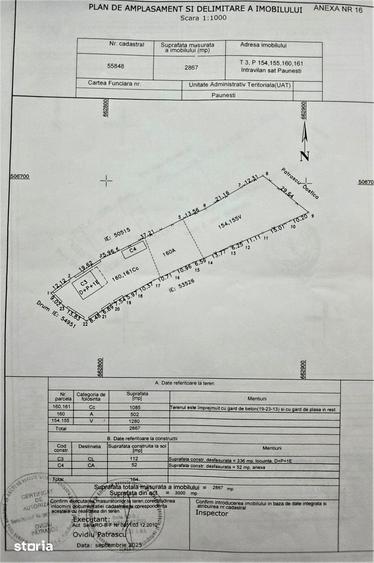 Casă cu 5 camere cu Teren 2867 Mp în Păunești