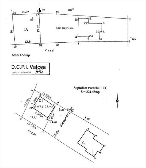 Casă individuală cu 3 camere cu Canalizare în Olteni