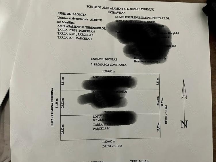 Teren de 28333 mp, în Marsilieni