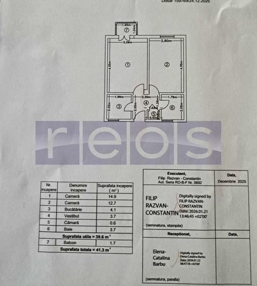 Apartament cu 2 camere în Jiului