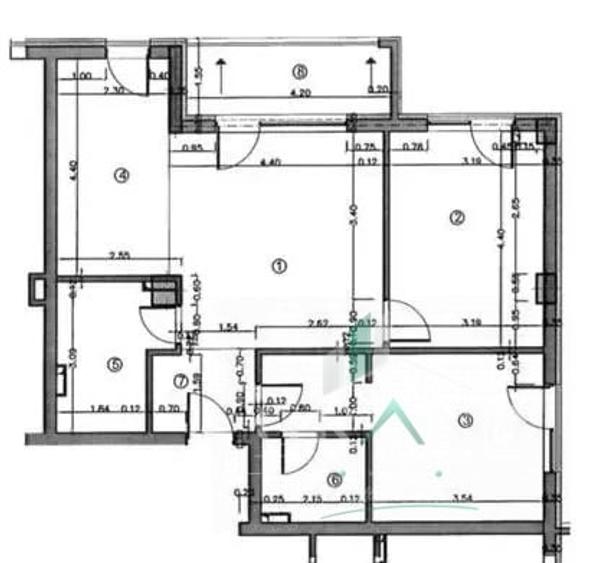 Apartament cu 3 camere semidecomandat, mobilat în Dâmbul Rotund
