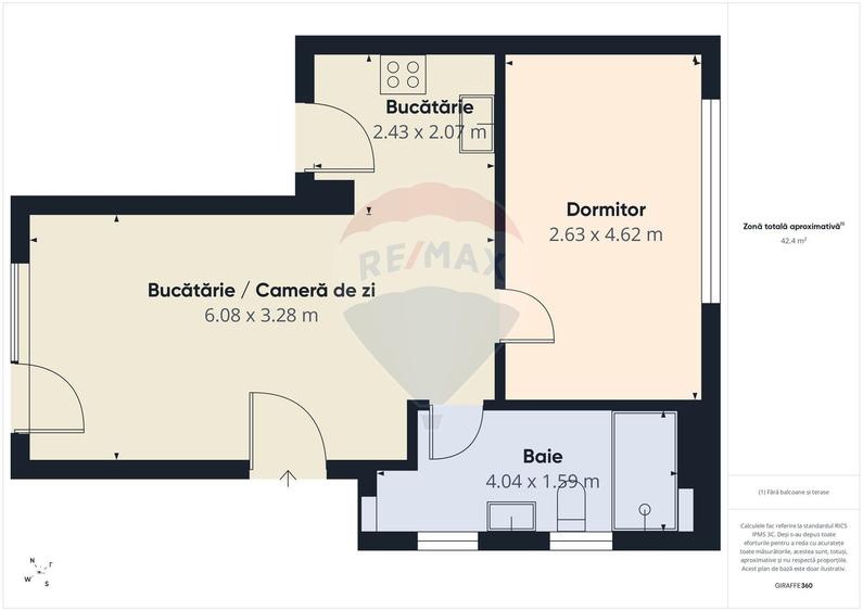 Apartament cu 2 camere semidecomandat, mobilat în Grivița