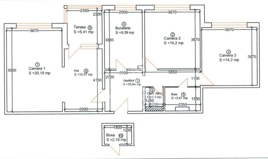 Apartament cu 3 camere decomandat în Take Ionescu