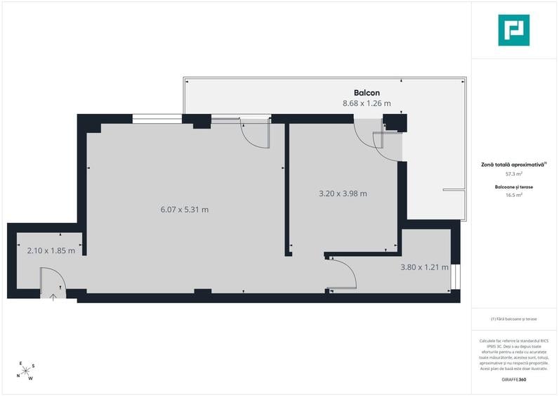 Apartament cu 2 camere în Iosia