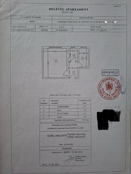 Garsonieră decomandată în Exterior Vest