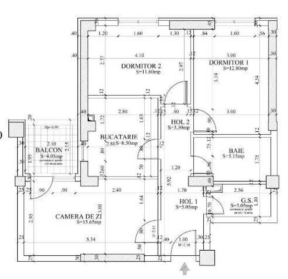 Apartament cu 3 camere decomandat în Păcii
