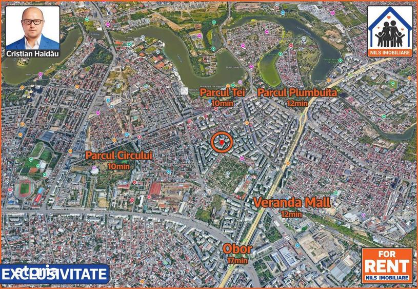 De inchiriat: Apartament 3 camere, 2 bai, balcon | Tei - S2 - 4