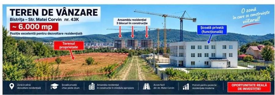 Teren de 6000 mp, în Exterior Vest
