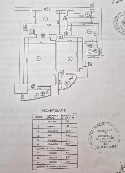 Apartament cu 2 camere decomandat în Unirii