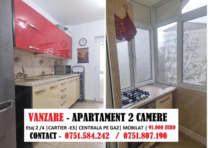 Apartament cu 2 camere decomandat în E3