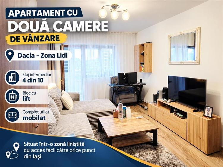 Apartament cu 2 camere semidecomandat în Dacia