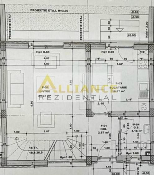 Casă individuală cu 5 camere decomandat cu Canalizare în Central