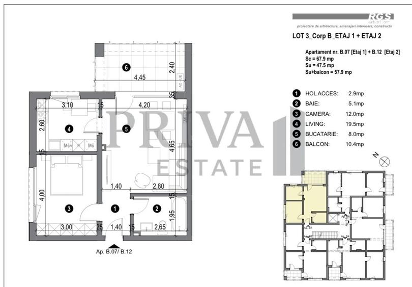 Apartament cu 2 camere decomandat în Freidorf