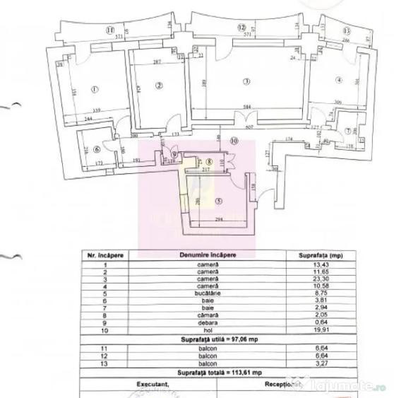 Apartament cu 4 camere decomandat în Lujerului