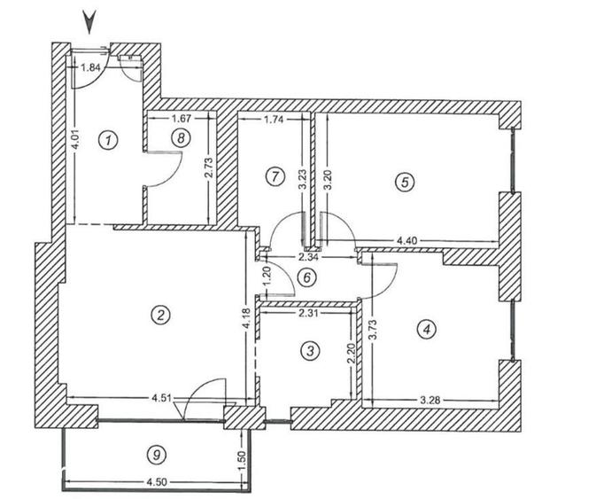 Apartament cu 3 camere în 13 Septembrie