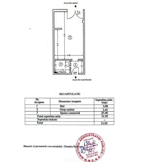 Spațiu comercial, de 32 mp, în Tătărași