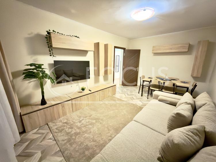 Apartament cu 3 camere decomandat, mobilat în Tei