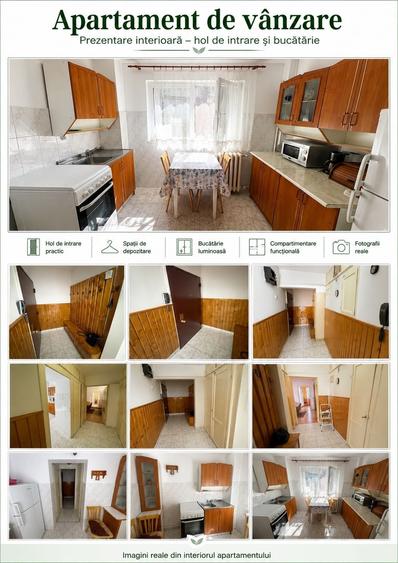Apartament cu 2 camere semidecomandat în Rogerius