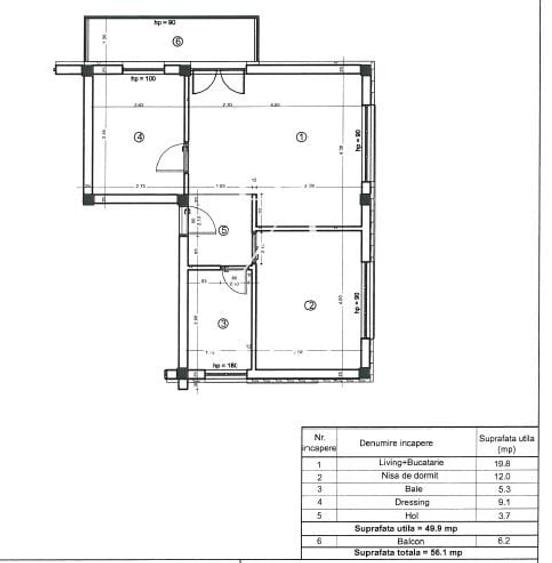 Apartament cu 3 camere semidecomandat în Florești — fotografia 2