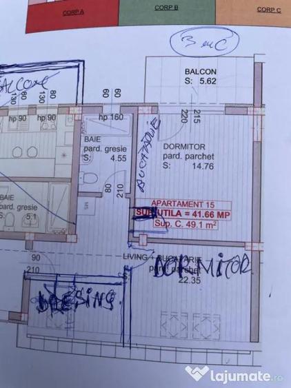 Apartament cu 2 camere decomandat în Gării