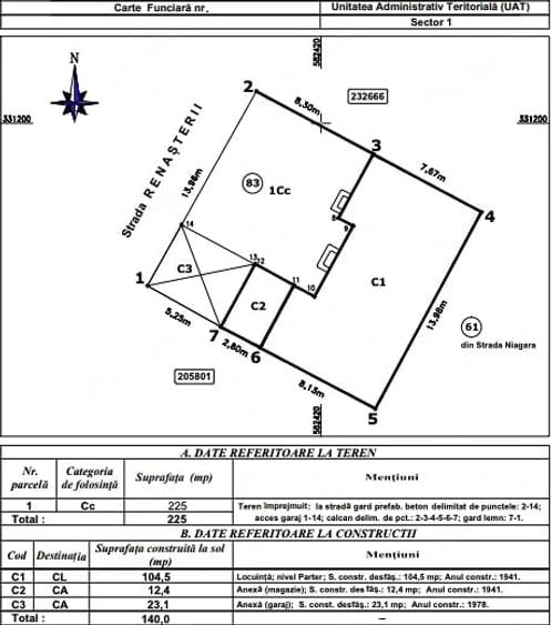 Proiect casa pe pamant necesita renovare totala, curte 85 mp, garaj+anexa - 5