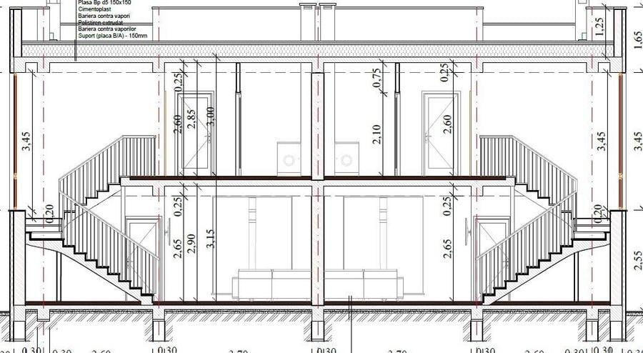Duplex cu 4 camere cu Canalizare în Hărman
