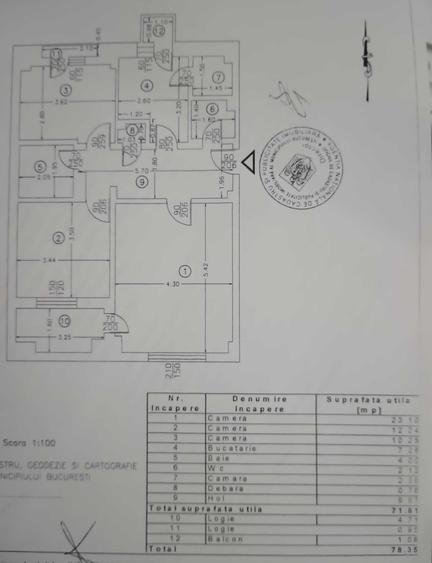 Apartament cu 3 camere decomandat în Octavian Goga