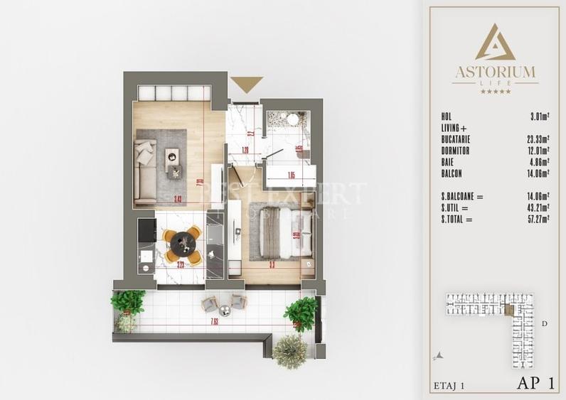 2 Camere în Ansamblu Premium | Terasă Generoasă | Încălzire în Pardoseală - 2
