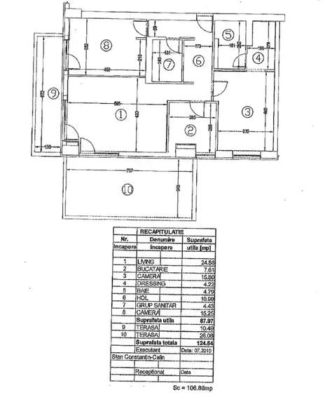 Apartament cu 3 camere decomandat în Parcul Carol