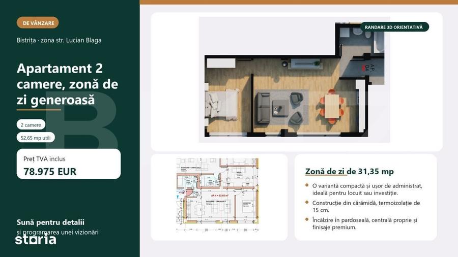 Apartament 2 camere, bloc nou, zona Giulia - 1