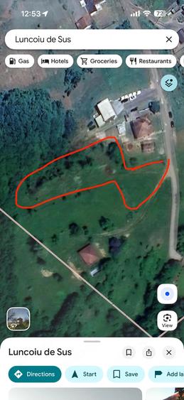 Teren de 3000 mp, în Luncoiu de Sus