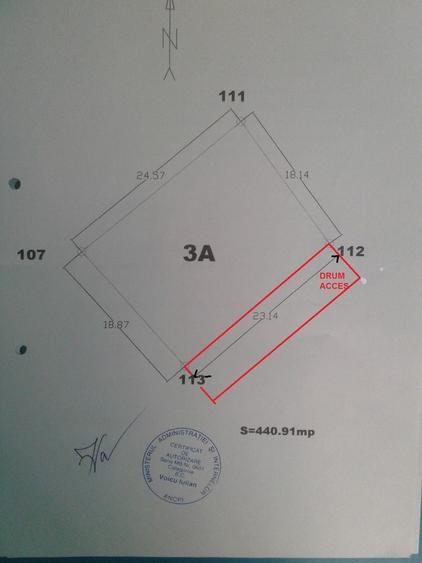 Teren Construcții intravilan de 440 mp, în Ghermănești