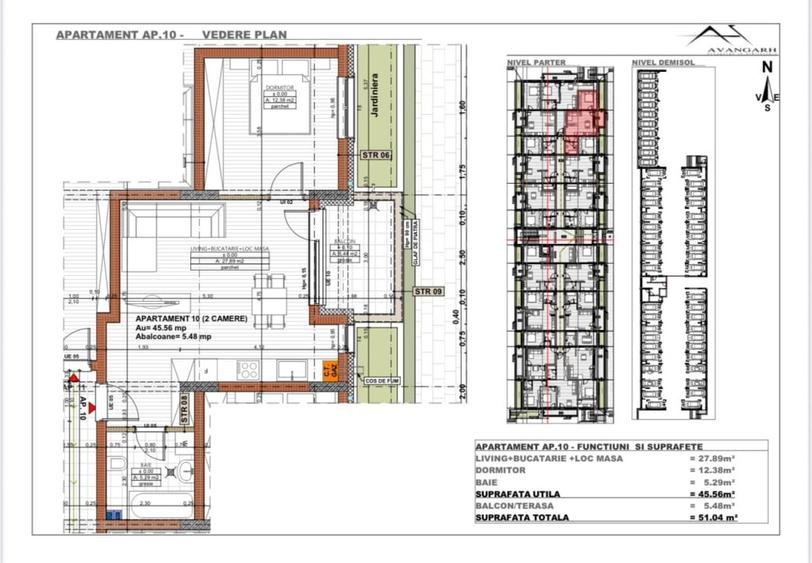 Apartament cu 2 camere în Florești