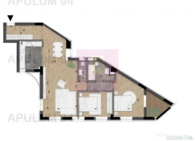 Apartament cu 3 camere decomandat în Central