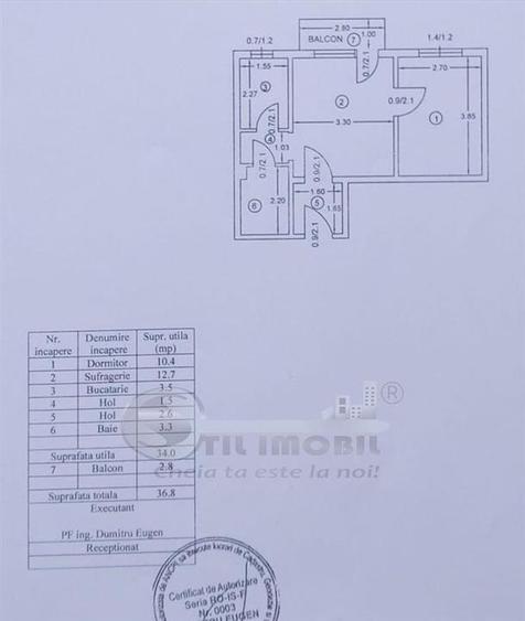 Apartament cu 2 camere nedecomandat în Podu Roș