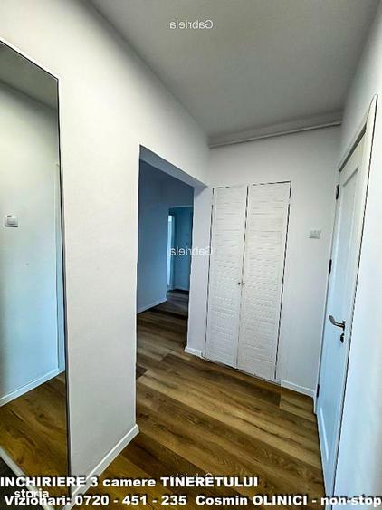 Apartament cu 3 camere decomandat, mobilat în Tineretului