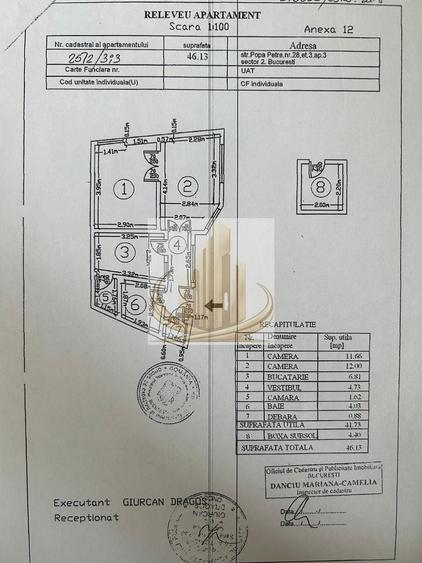 Apartament cu 2 camere semidecomandat în Central