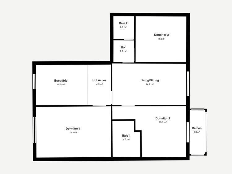 Apartament cu 4 camere semidecomandat, mobilat în Lipovei
