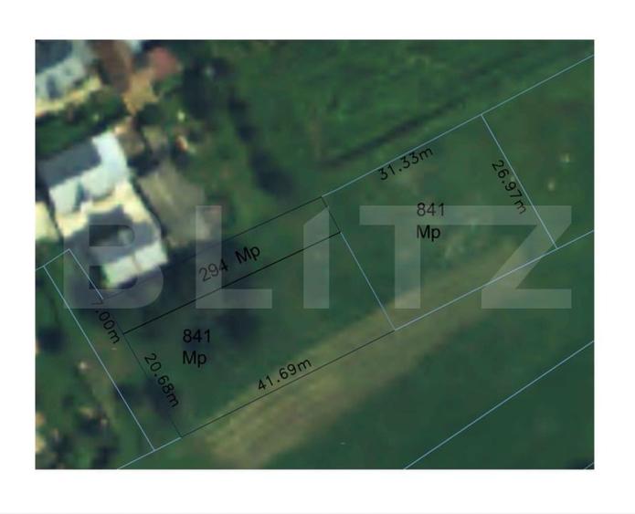 Teren Construcții intravilan de 841 mp, în Sud-Vest