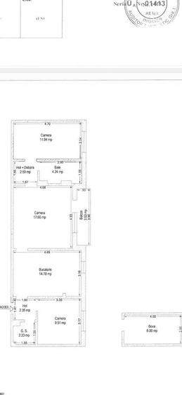 Apartament cu 3 camere în Medicină